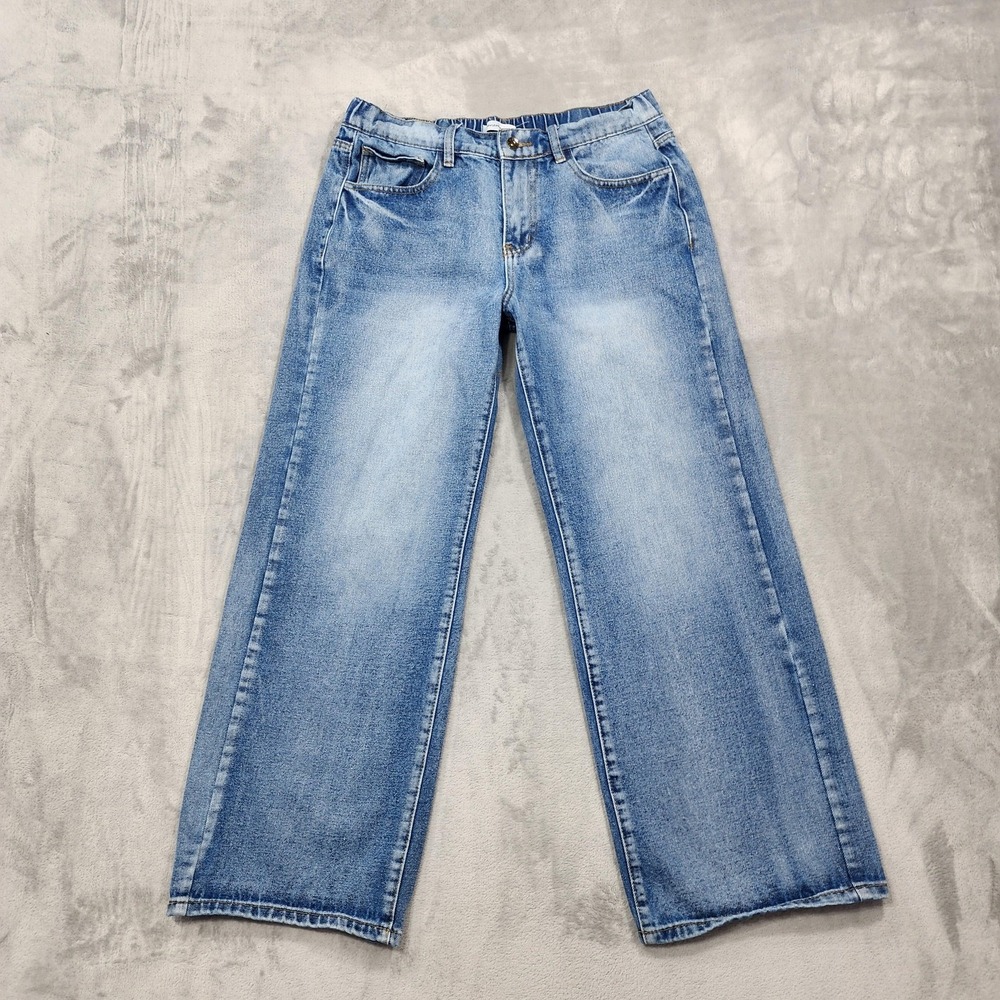 Generation_k Jeans Womens 9 Juniors Blue Mid Rise Wide Leg Relaxed Denim Casual‎